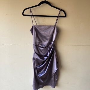 Purple Metallic Windsor Mini Dress
